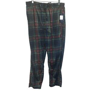 Unbranded Men's Plaid Pajama Pant XXL Pockets Elastic Waist Drawstring Rayon NEW
